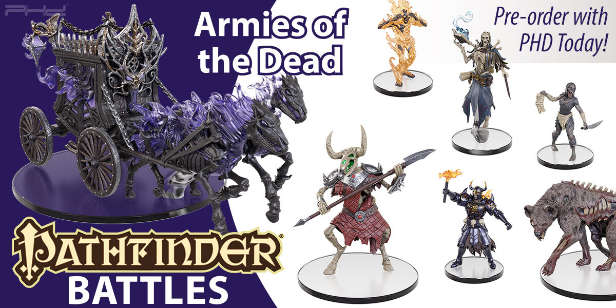 Pathfinder Battles: Armies of the Dead & Death Coach Miniature — WizKids