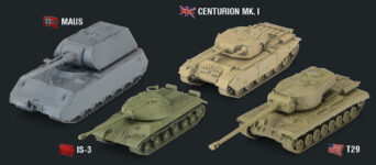 World of Tanks Starter tank minis: Centurion Mk. I, Maus, T29, IS-3